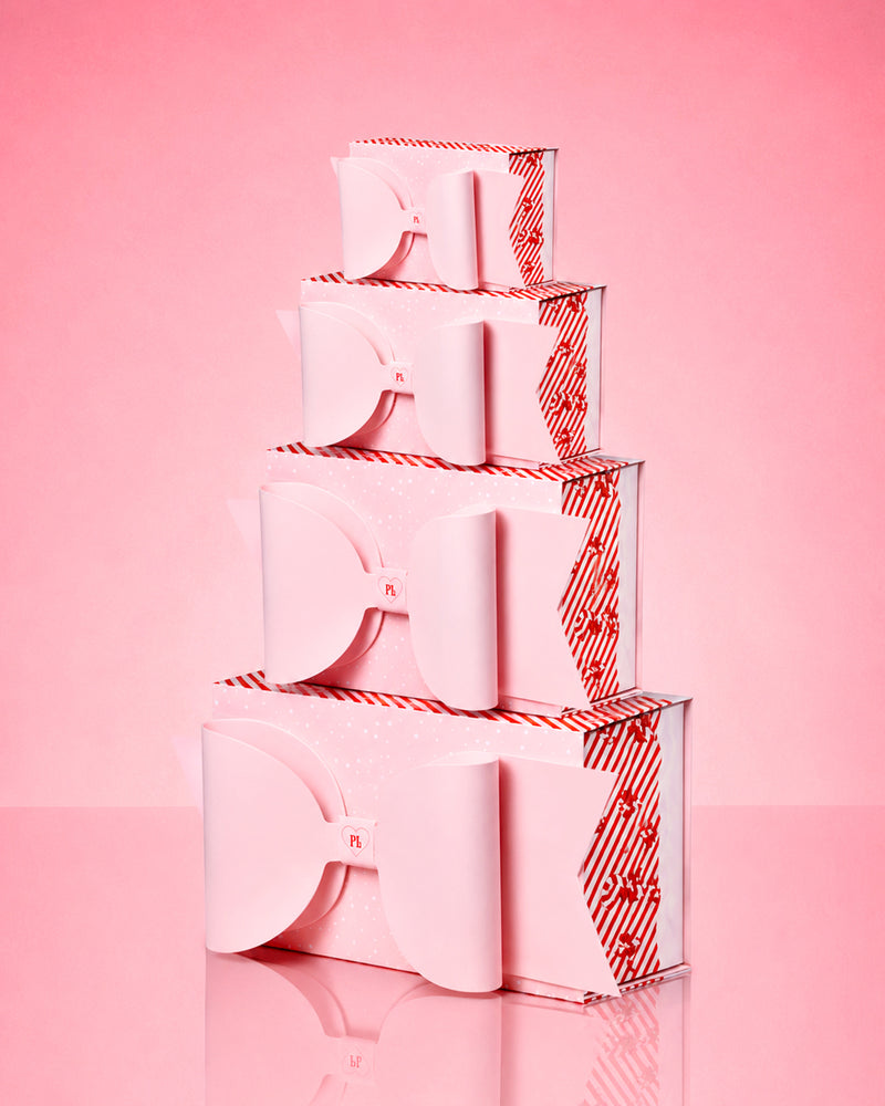 Roze strik geschenkverpakking