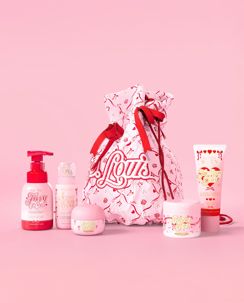 Satin Glow Bow Bodycare Bag