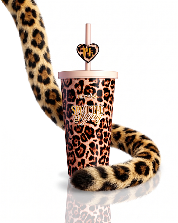 Cheetah Spotted Sirotant un gobelet en acier inoxydable de 600 ml