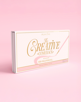 Zijfoto van het P.Louise Creative Comeback XXXL Rainbow Eyeshadow Palette tegen een roze achtergrond