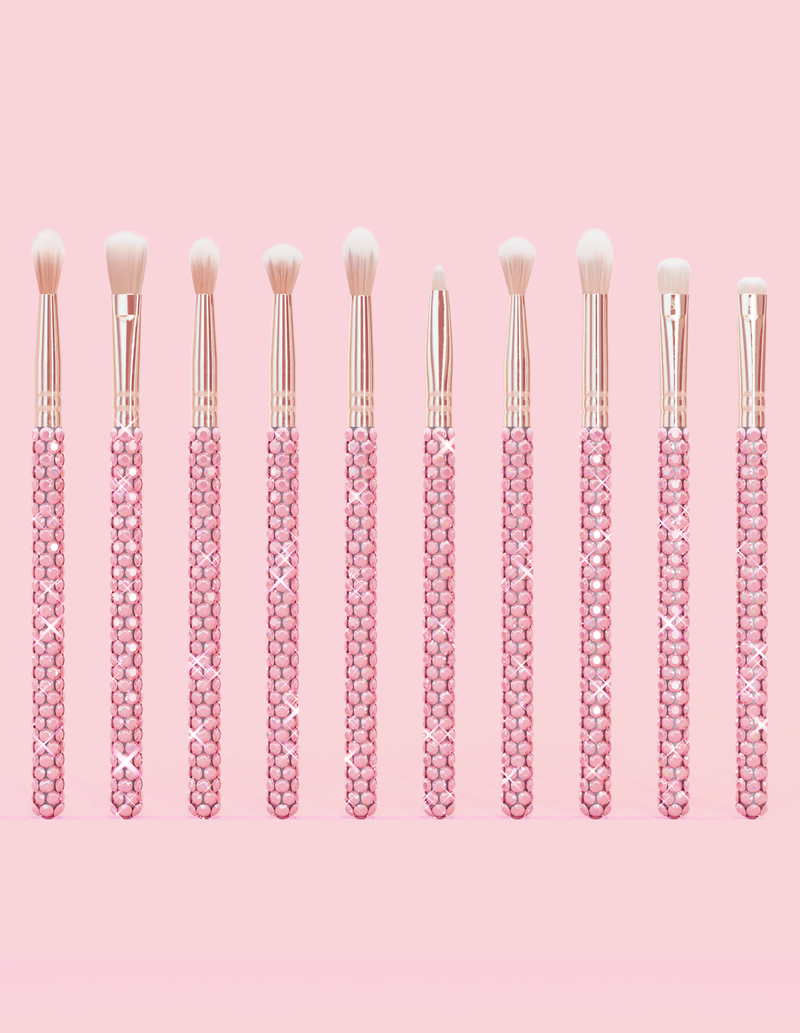 Ensemble de pinceaux de maquillage pour les yeux et le visage Crystal, 20 pièces