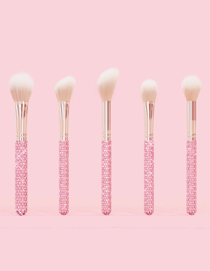 Ensemble de pinceaux de maquillage pour les yeux et le visage Crystal, 20 pièces