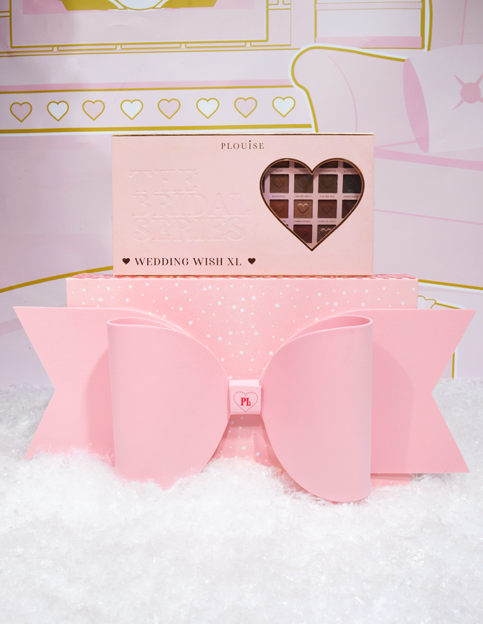 Roze strik geschenkverpakking