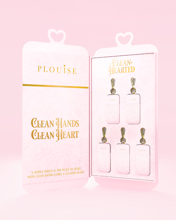 Schone handen Clean Heart Cherry handdesinfecterende spray PR-cadeauset