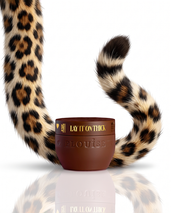 Cheetah l'applique sur du beurre corporel épais