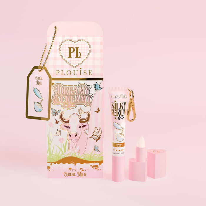 Dromerig en romig duo van lippenbalsem en lipserum