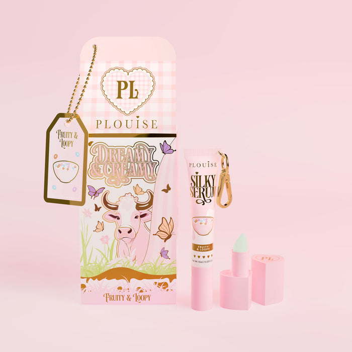 Dromerig en romig duo van lippenbalsem en lipserum