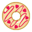 Vanille Frambozen Donut